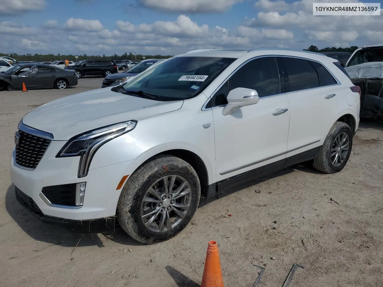 2021 Cadillac Xt5 Premium Luxury VIN: 1GYKNCR48MZ136597 Lot: 79694104