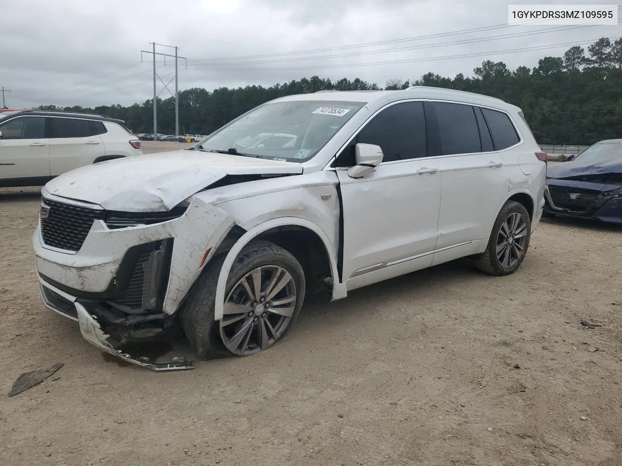 2021 Cadillac Xt6 Premium Luxury VIN: 1GYKPDRS3MZ109595 Lot: 74378534