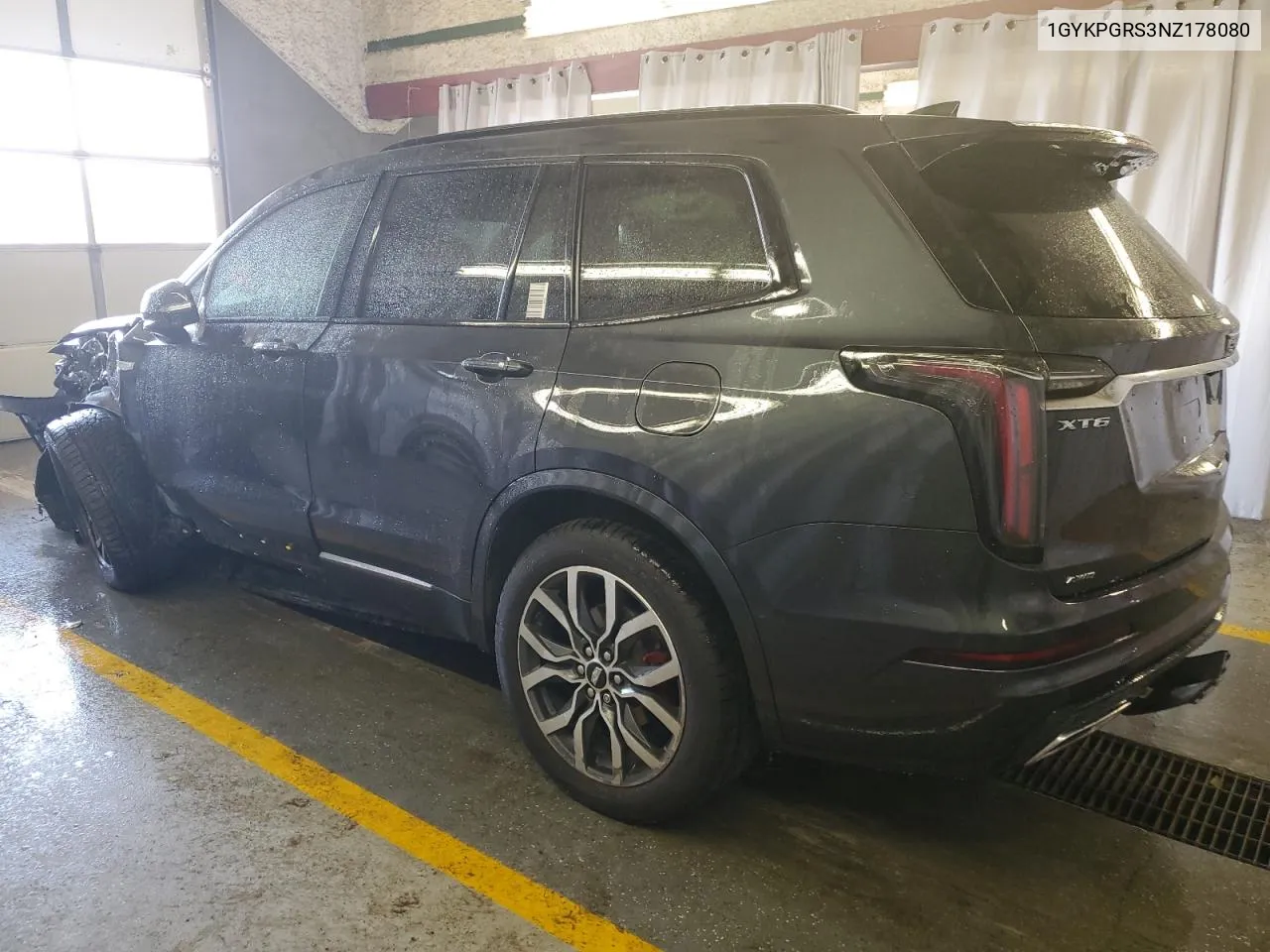 2022 Cadillac Xt6 Sport VIN: 1GYKPGRS3NZ178080 Lot: 77901344