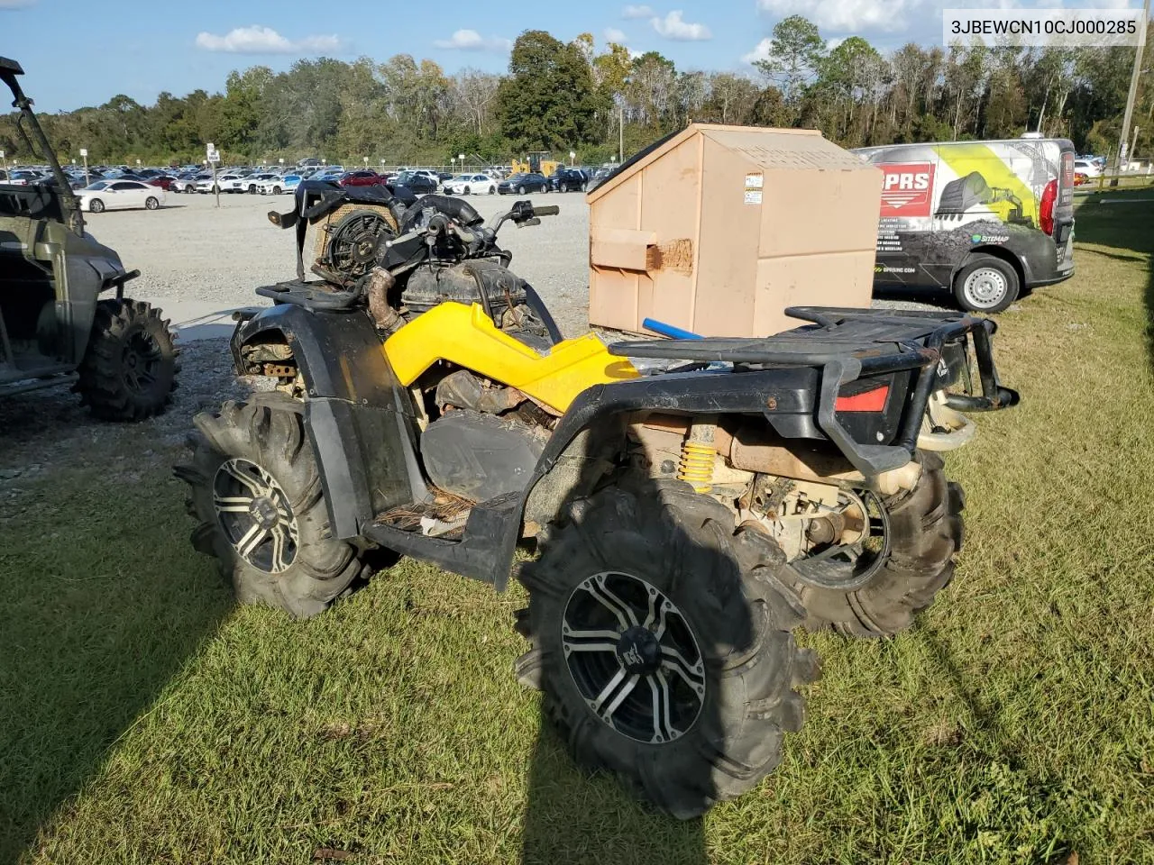 2012 Can-Am Outlander 800R X Mr VIN: 3JBEWCN10CJ000285 Lot: 77243894