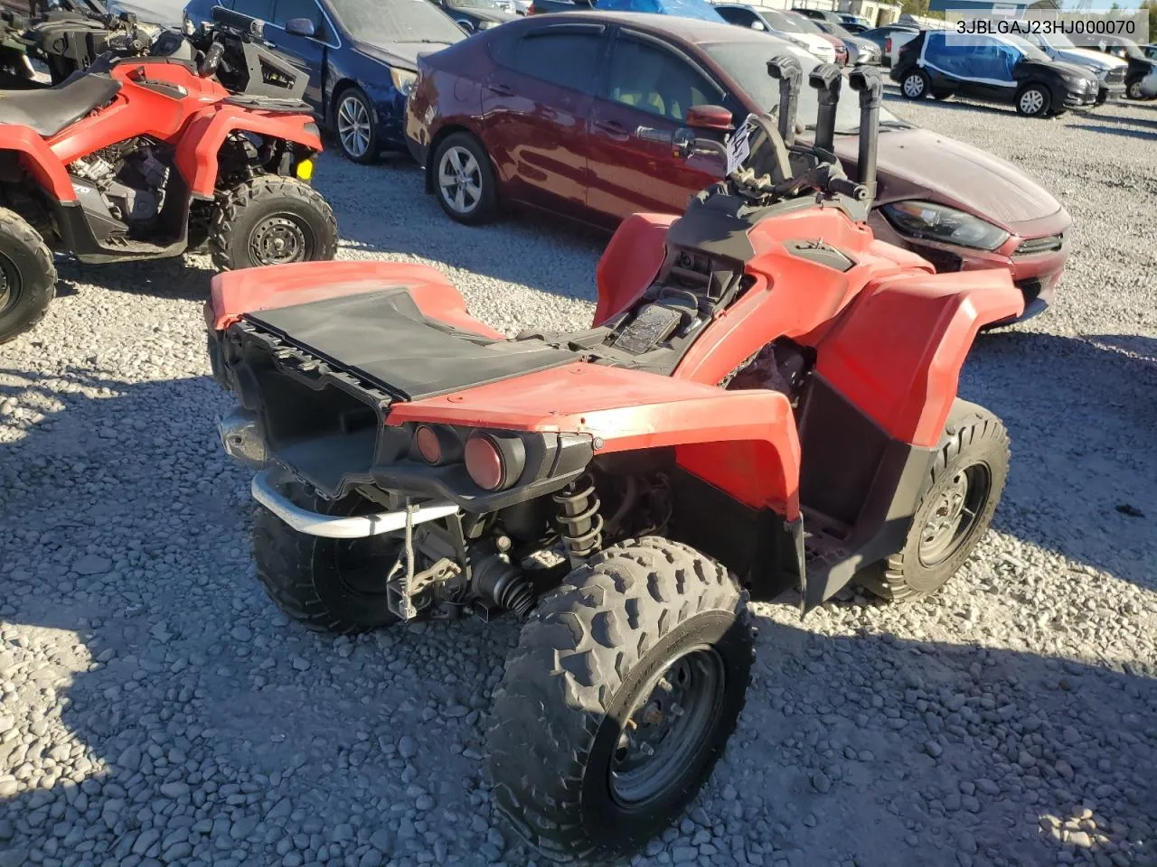 2017 Can-Am Outlander 650 VIN: 3JBLGAJ23HJ000070 Lot: 76392344