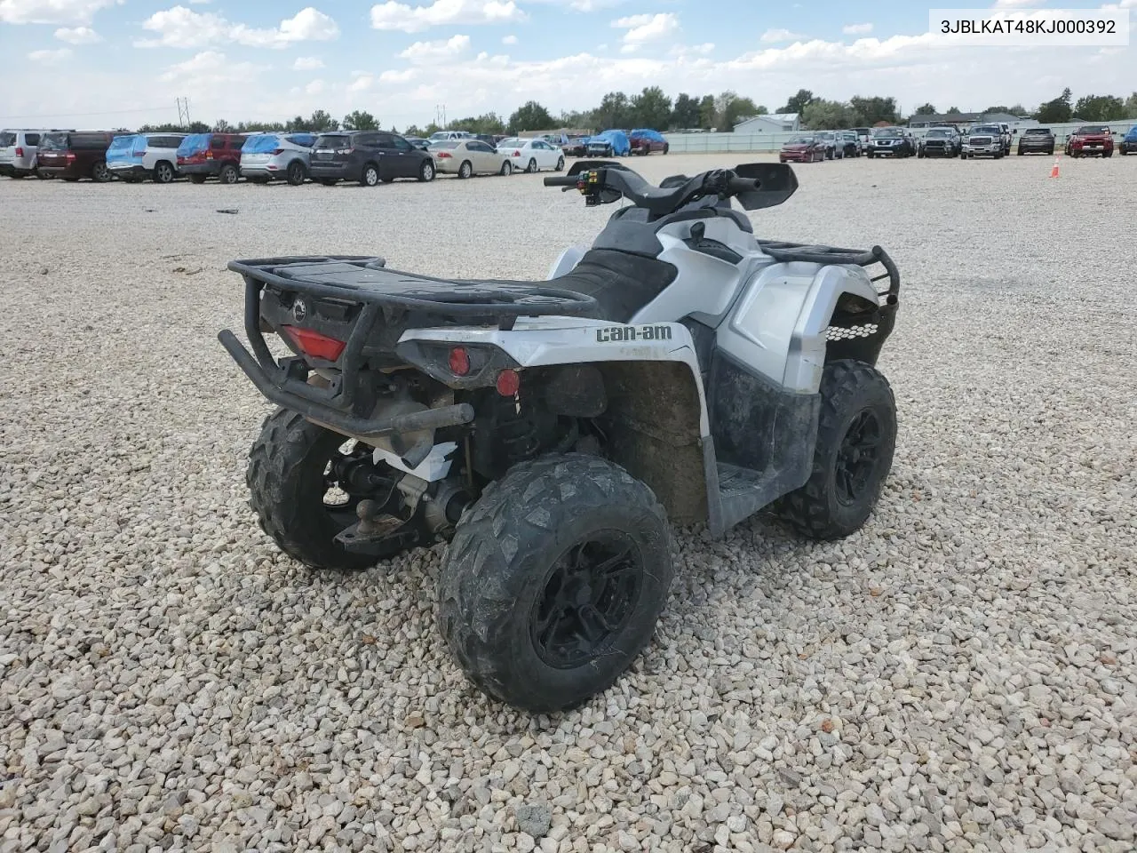 2019 Can-Am Outlander Xt 570 VIN: 3JBLKAT48KJ000392 Lot: 70600514