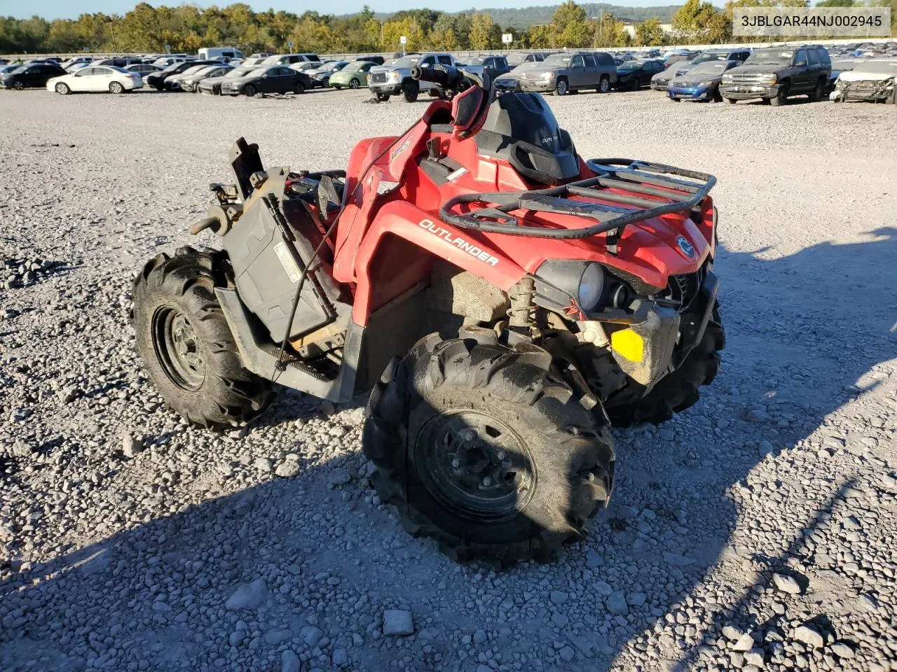 2022 Can-Am Outlander 450 VIN: 3JBLGAR44NJ002945 Lot: 75847334