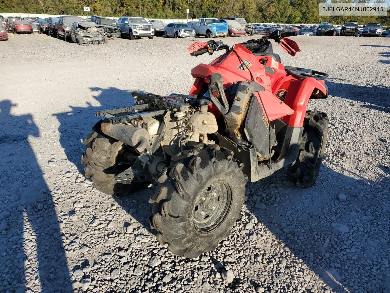 2022 Can-Am Outlander 450 VIN: 3JBLGAR44NJ002945 Lot: 75847334