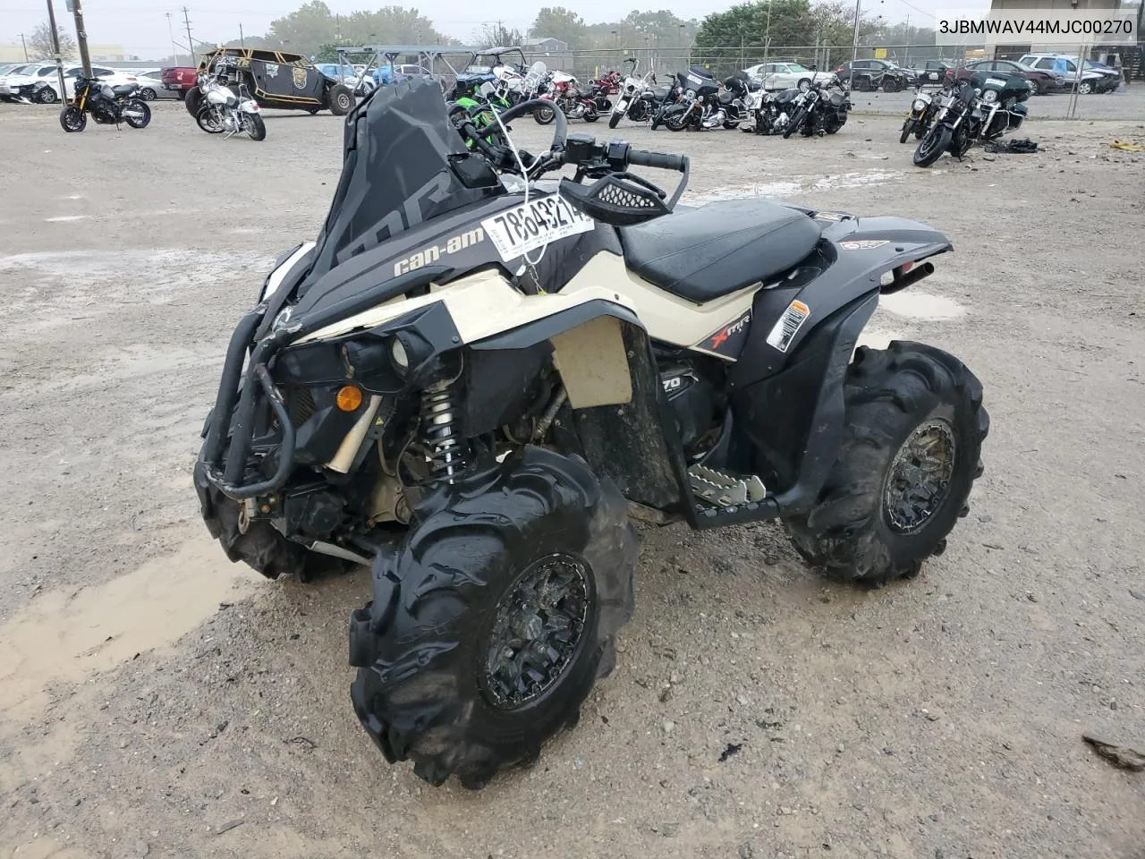 2021 Can-Am Renegade X Mr 570R VIN: 3JBMWAV44MJC00270 Lot: 78643214