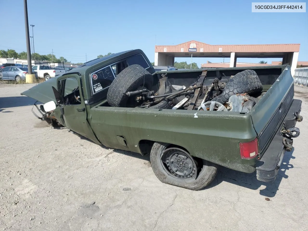 1985 Chevrolet D30 Military Postal Unit VIN: 1GCGD34J3FF442414 Lot: 68122314