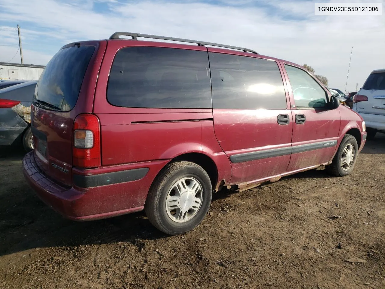 2005 Chevrolet Venture Ls VIN: 1GNDV23E55D121006 Lot: 72627773