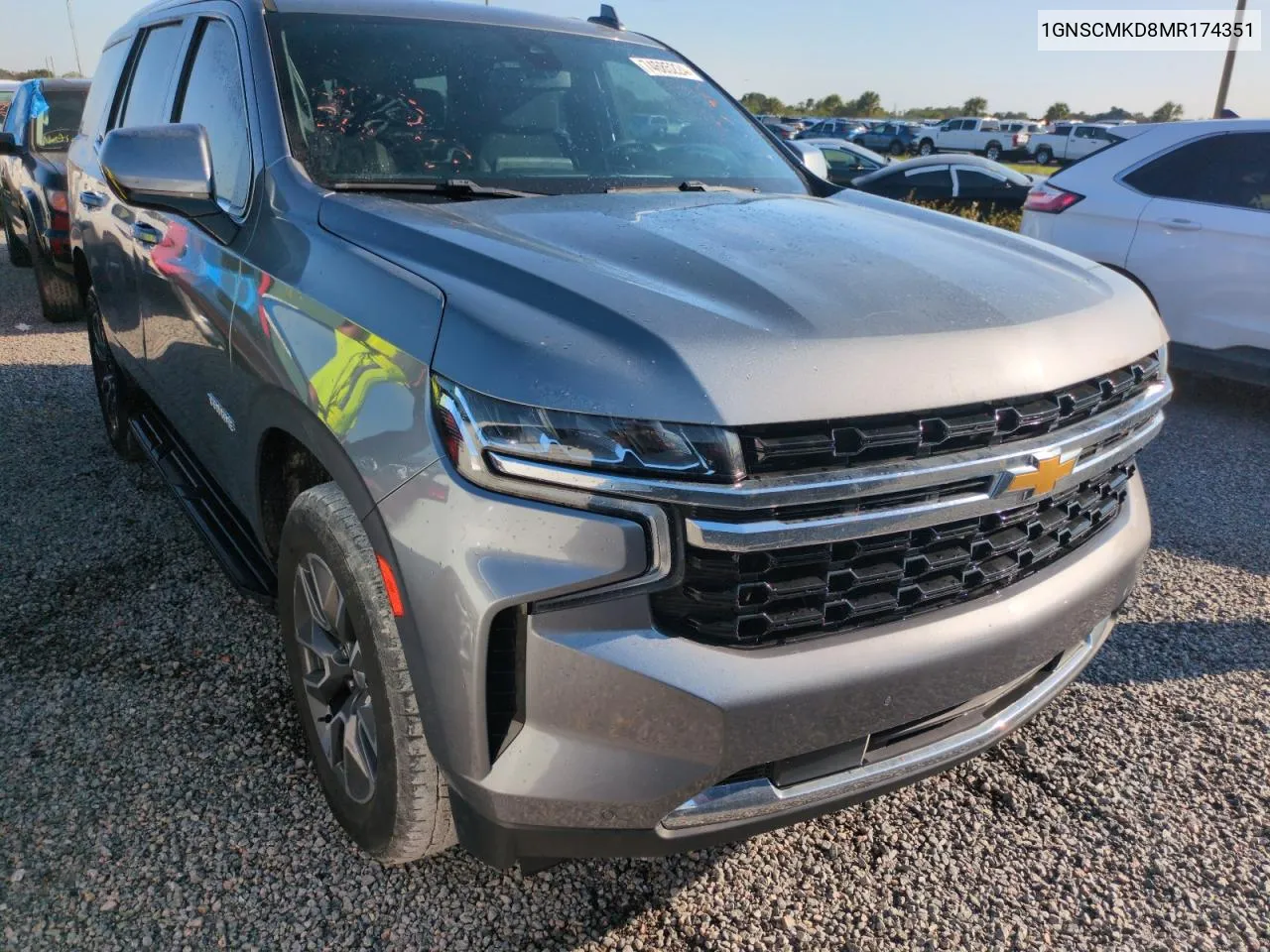 2021 Chevrolet Tahoe C1500 Ls VIN: 1GNSCMKD8MR174351 Lot: 74685224