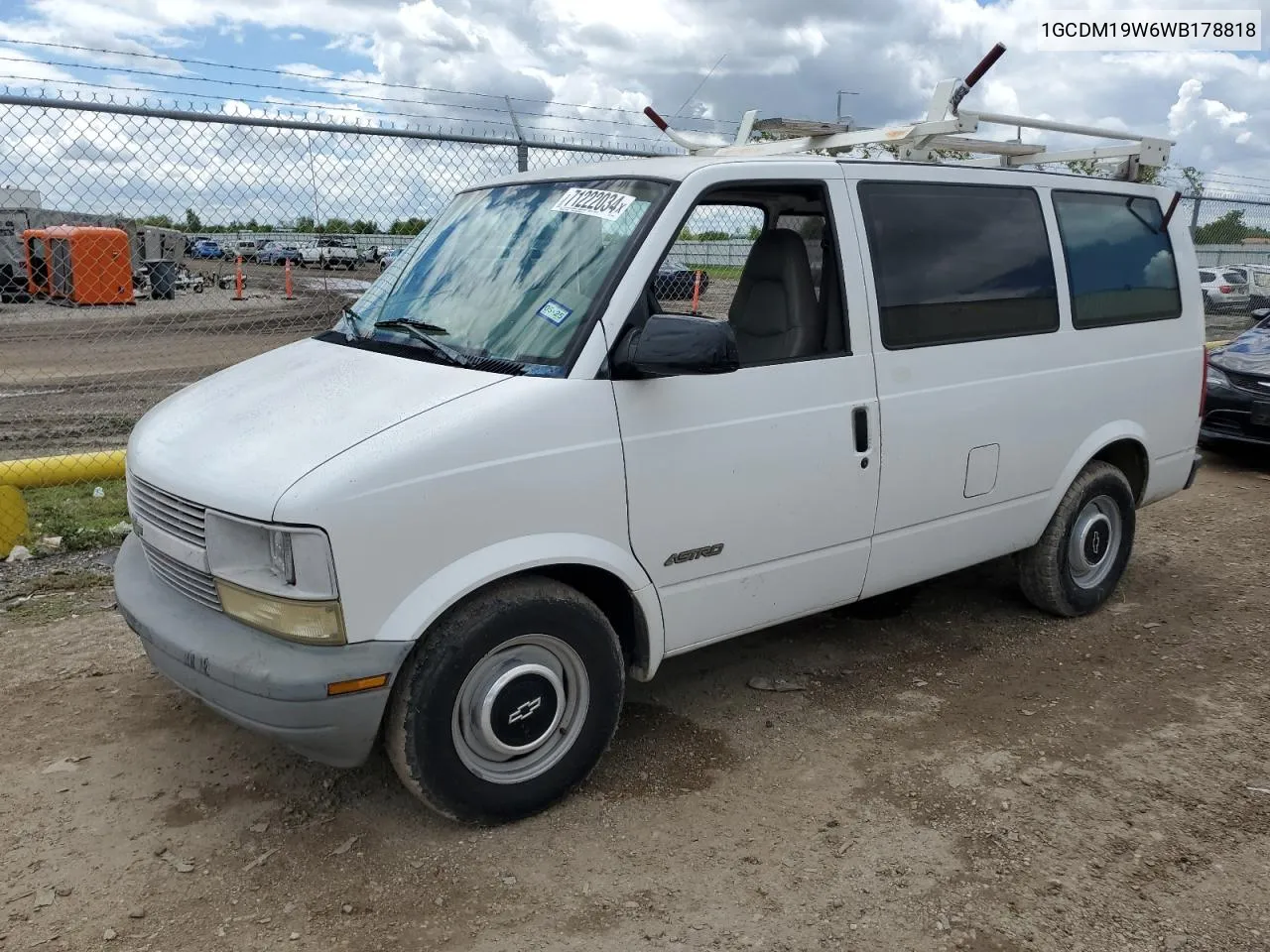 1998 Chevrolet Astro VIN: 1GCDM19W6WB178818 Lot: 71222034