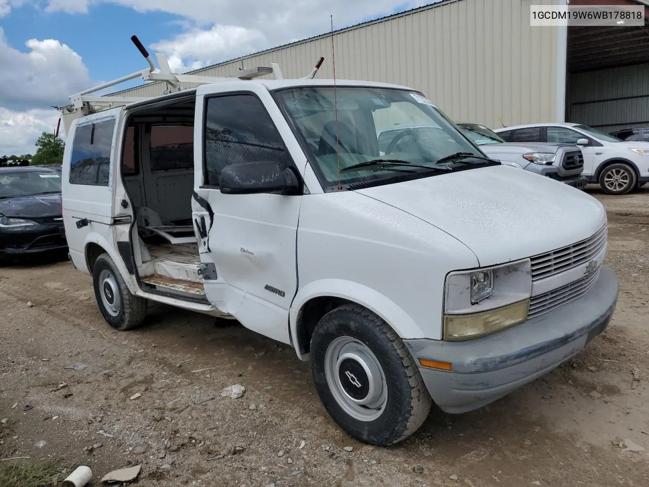 1GCDM19W6WB178818 1998 Chevrolet Astro