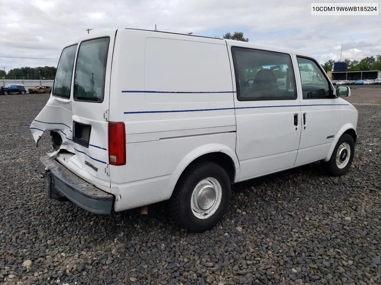 1998 Chevrolet Astro VIN: 1GCDM19W6WB185204 Lot: 72199484