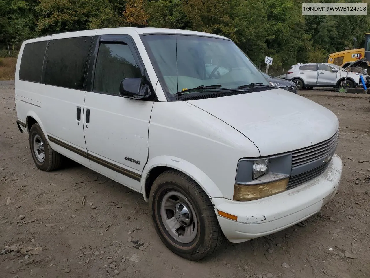 1998 Chevrolet Astro VIN: 1GNDM19W5WB124708 Lot: 72843304