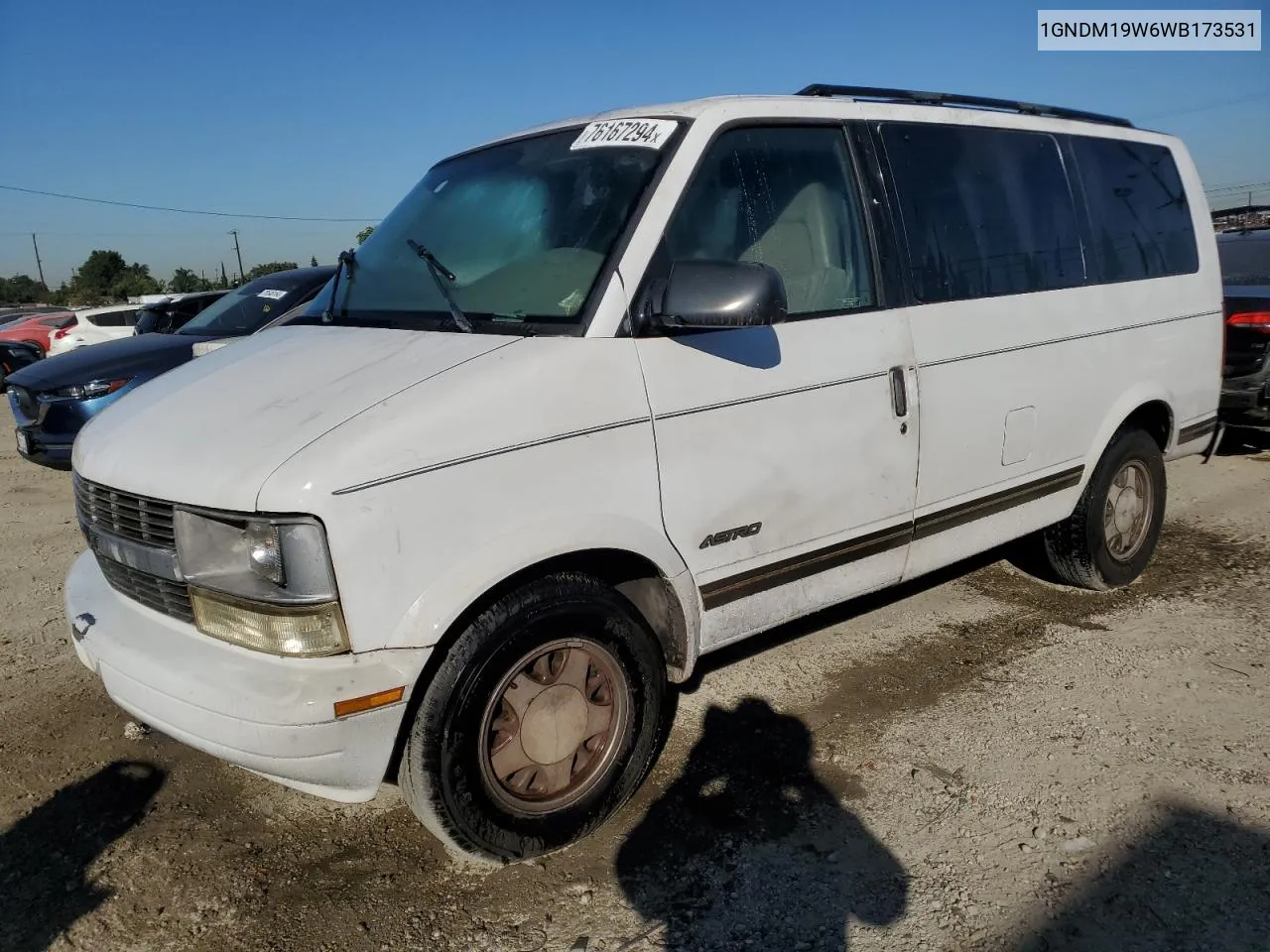 1998 Chevrolet Astro VIN: 1GNDM19W6WB173531 Lot: 76167294