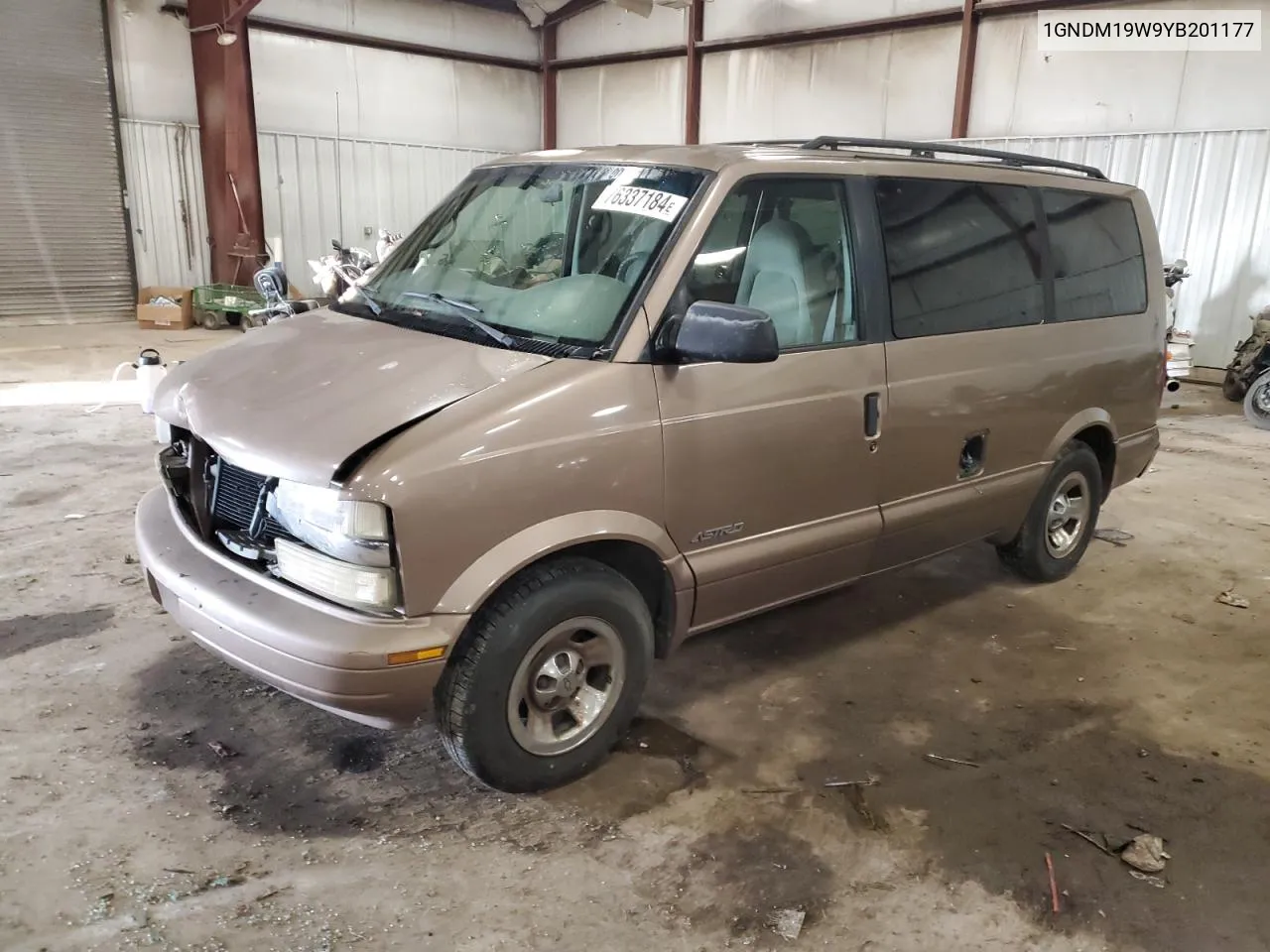 2000 Chevrolet Astro VIN: 1GNDM19W9YB201177 Lot: 76337184