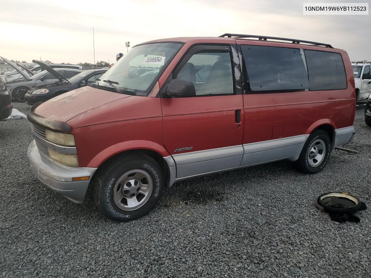 2000 Chevrolet Astro VIN: 1GNDM19W6YB112523 Lot: 76586954