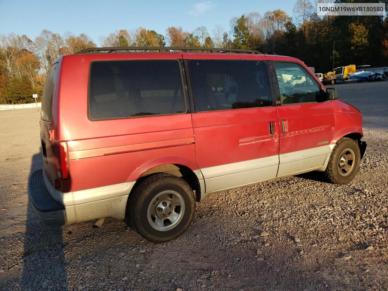 2000 Chevrolet Astro VIN: 1GNDM19W6YB180580 Lot: 77676494