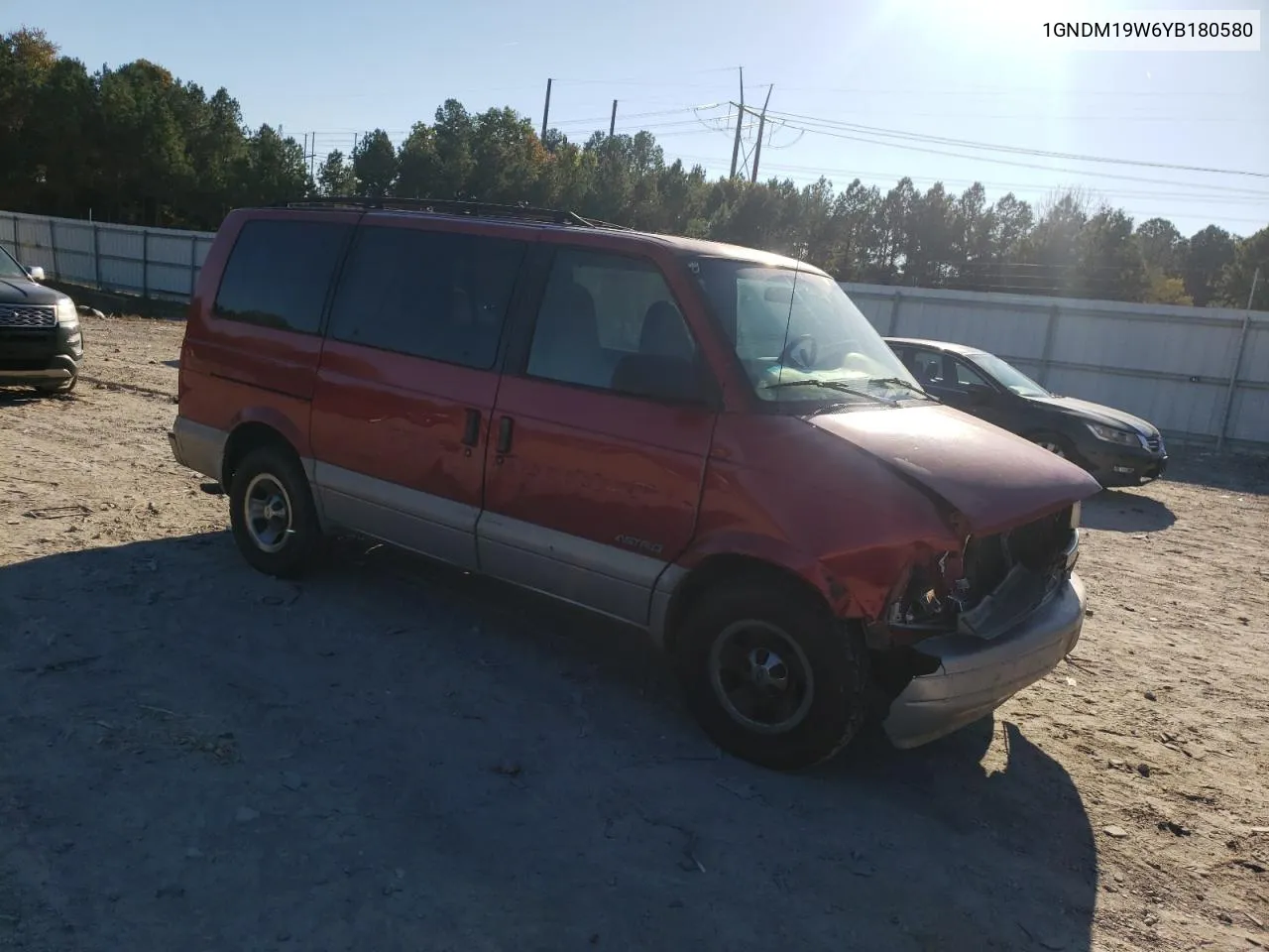 2000 Chevrolet Astro VIN: 1GNDM19W6YB180580 Lot: 77676494