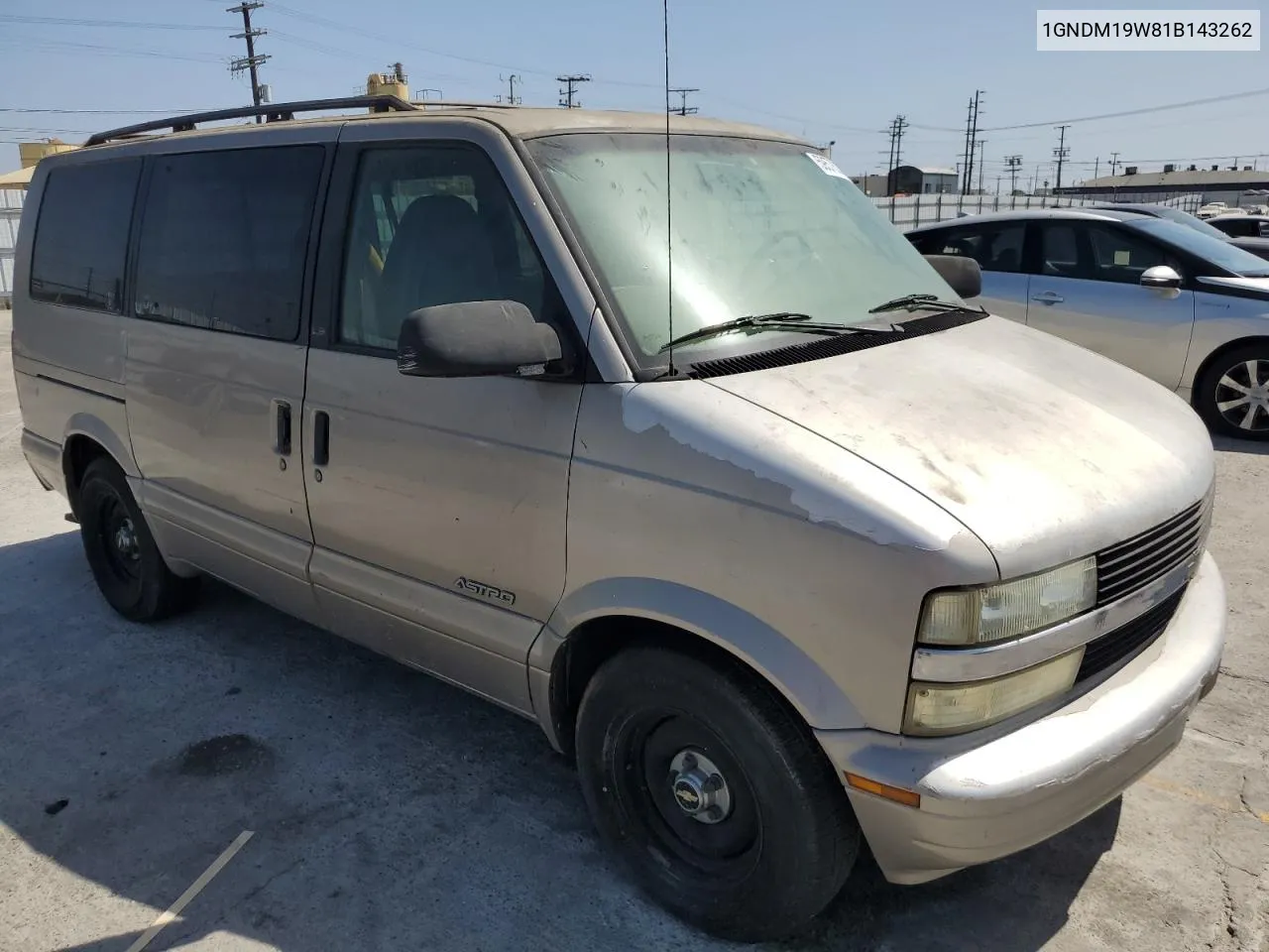 2001 Chevrolet Astro VIN: 1GNDM19W81B143262 Lot: 59578334