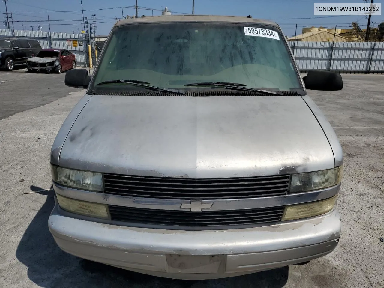 2001 Chevrolet Astro VIN: 1GNDM19W81B143262 Lot: 59578334