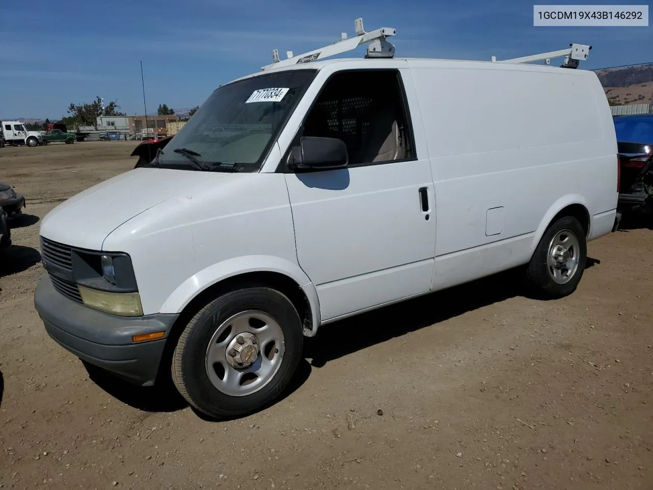 2003 Chevrolet Astro VIN: 1GCDM19X43B146292 Lot: 71770334