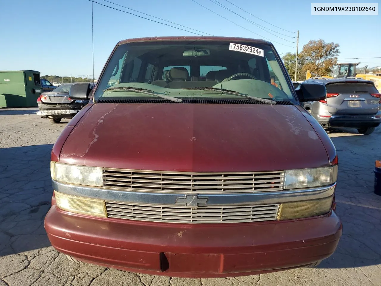 2003 Chevrolet Astro VIN: 1GNDM19X23B102640 Lot: 75632924