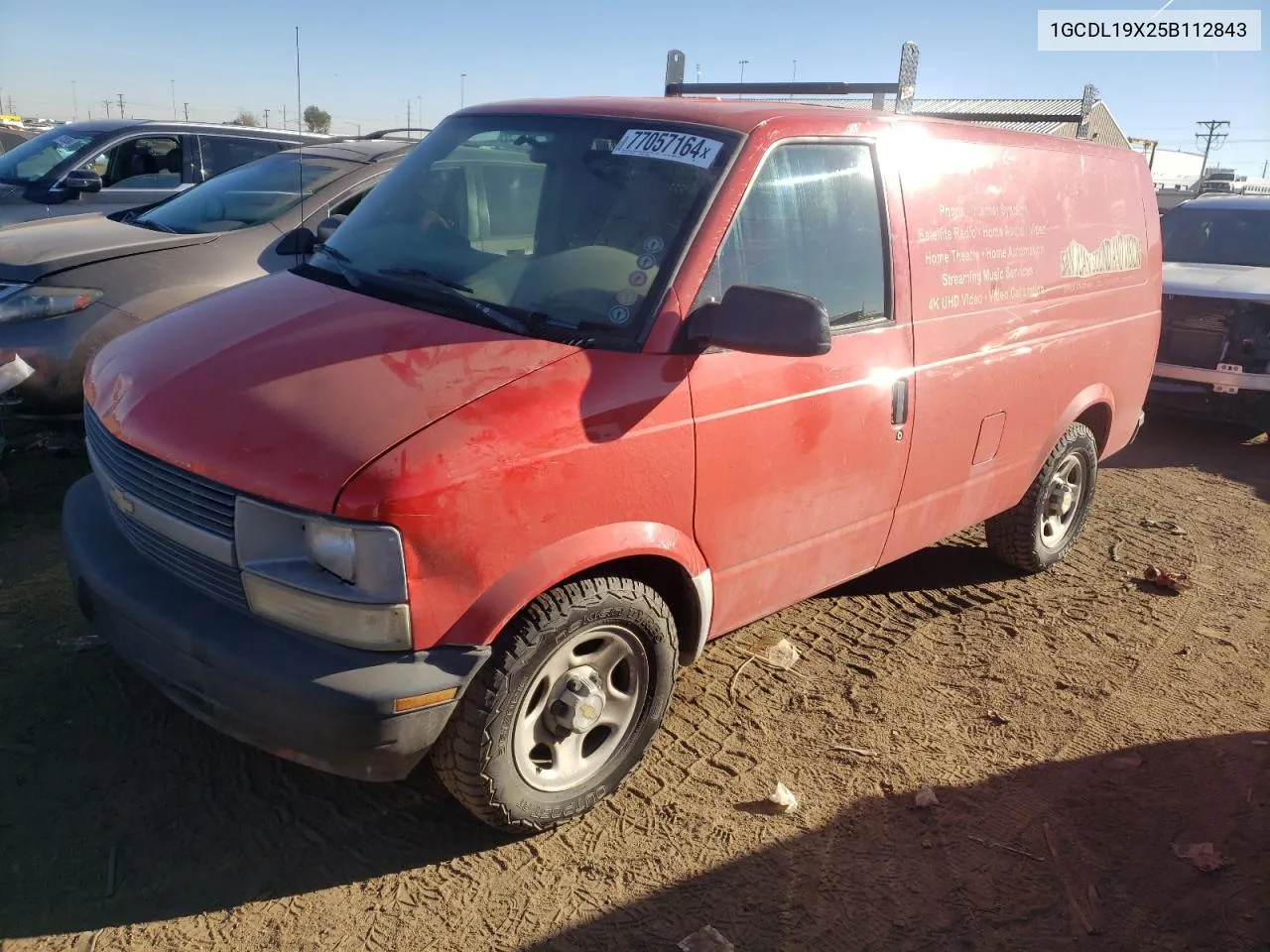 2005 Chevrolet Astro VIN: 1GCDL19X25B112843 Lot: 77057164