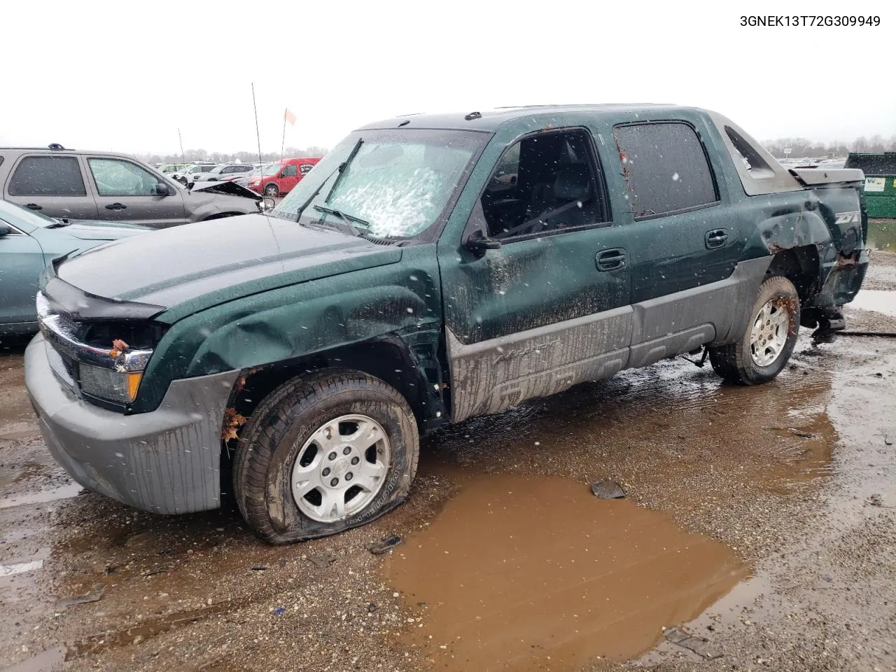 2002 Chevrolet Avalanche K1500 VIN: 3GNEK13T72G309949 Lot: 49253894