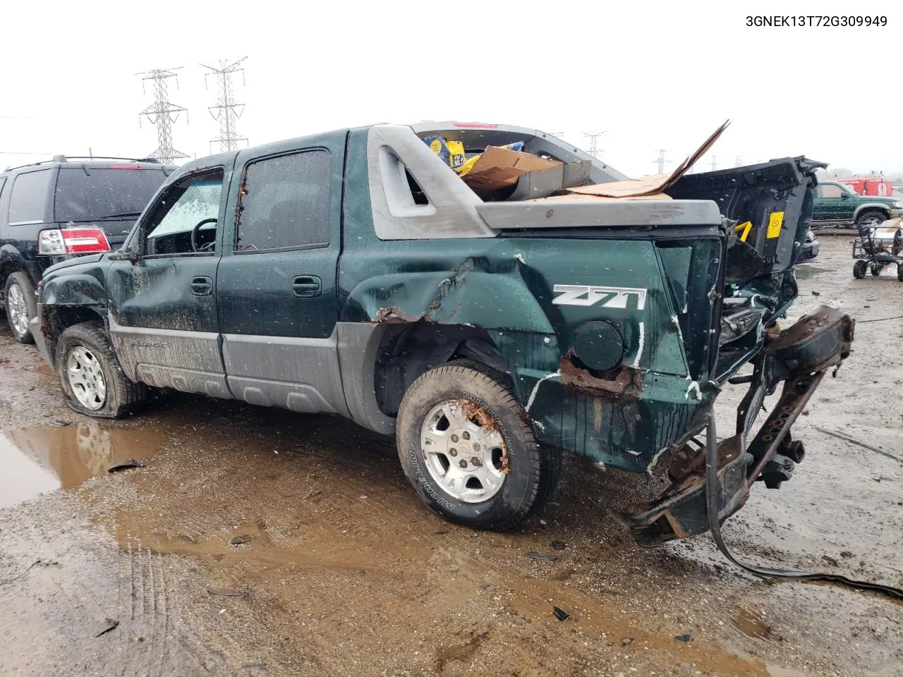 2002 Chevrolet Avalanche K1500 VIN: 3GNEK13T72G309949 Lot: 49253894