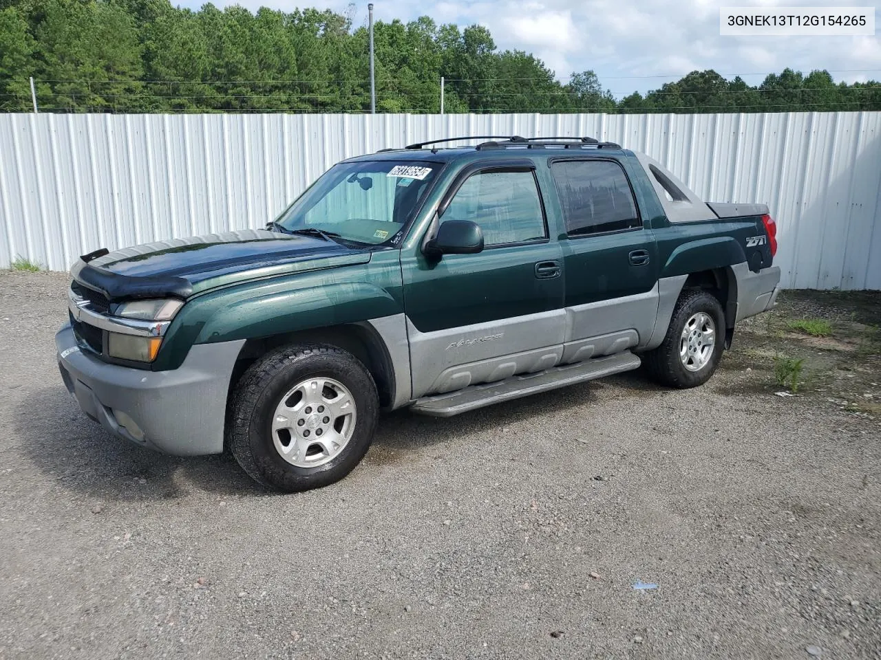 2002 Chevrolet Avalanche K1500 VIN: 3GNEK13T12G154265 Lot: 62319654