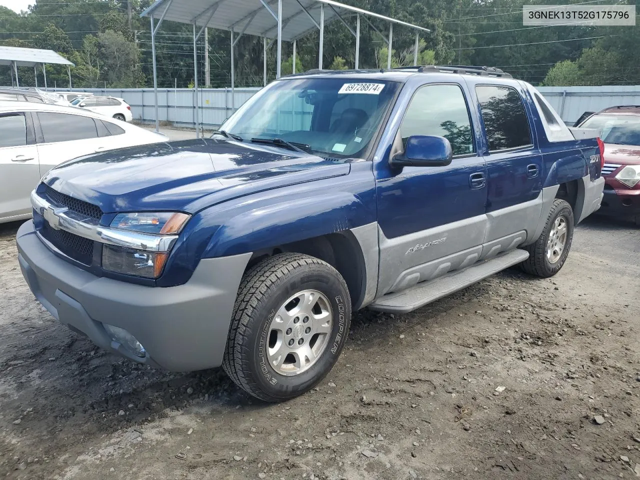 2002 Chevrolet Avalanche K1500 VIN: 3GNEK13T52G175796 Lot: 69728874