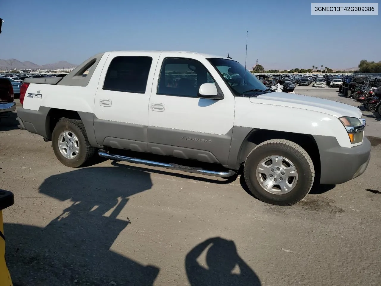 2002 Chevrolet Avalanche C1500 VIN: 3GNEC13T42G309386 Lot: 69998144