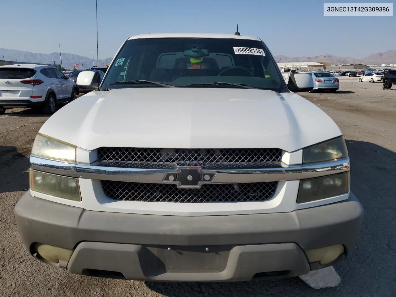 2002 Chevrolet Avalanche C1500 VIN: 3GNEC13T42G309386 Lot: 69998144