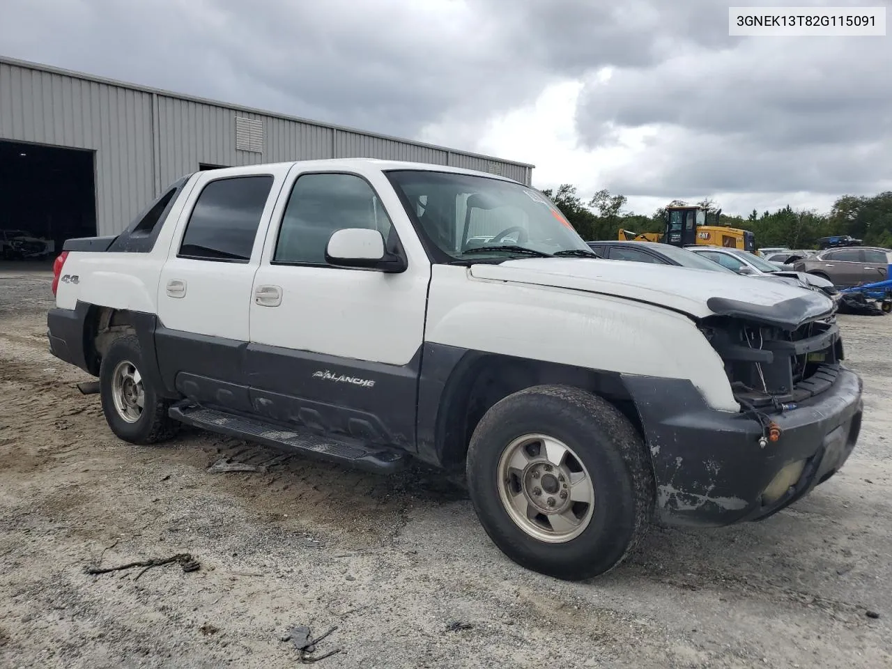 2002 Chevrolet Avalanche K1500 VIN: 3GNEK13T82G115091 Lot: 70299624