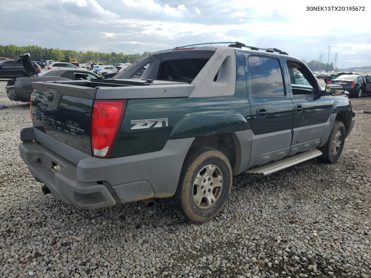 2002 Chevrolet Avalanche K1500 VIN: 3GNEK13TX2G195672 Lot: 73494934