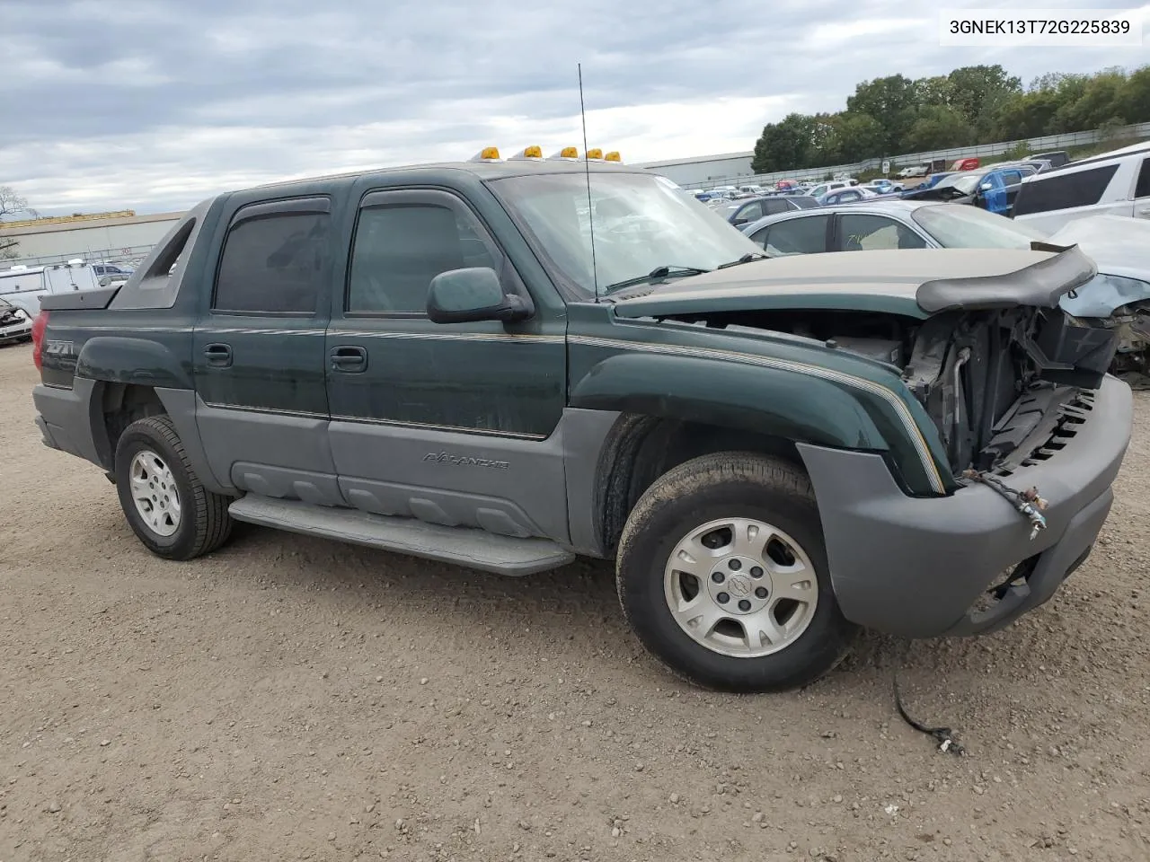 2002 Chevrolet Avalanche K1500 VIN: 3GNEK13T72G225839 Lot: 74501734