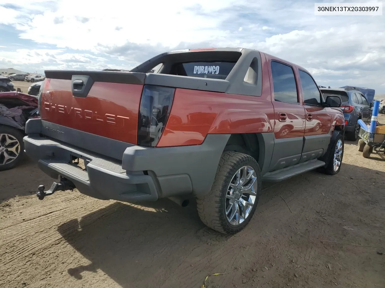 2002 Chevrolet Avalanche K1500 VIN: 3GNEK13TX2G303997 Lot: 76538884