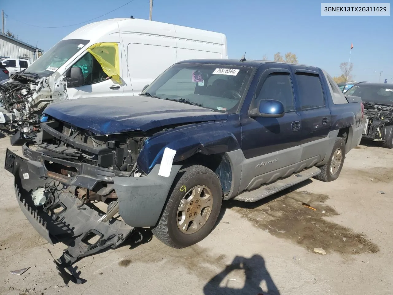 2002 Chevrolet Avalanche K1500 VIN: 3GNEK13TX2G311629 Lot: 76875844