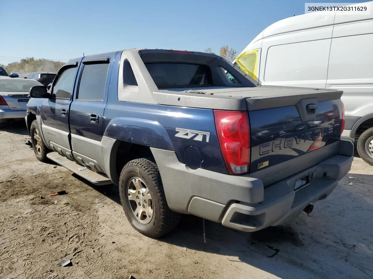 2002 Chevrolet Avalanche K1500 VIN: 3GNEK13TX2G311629 Lot: 76875844