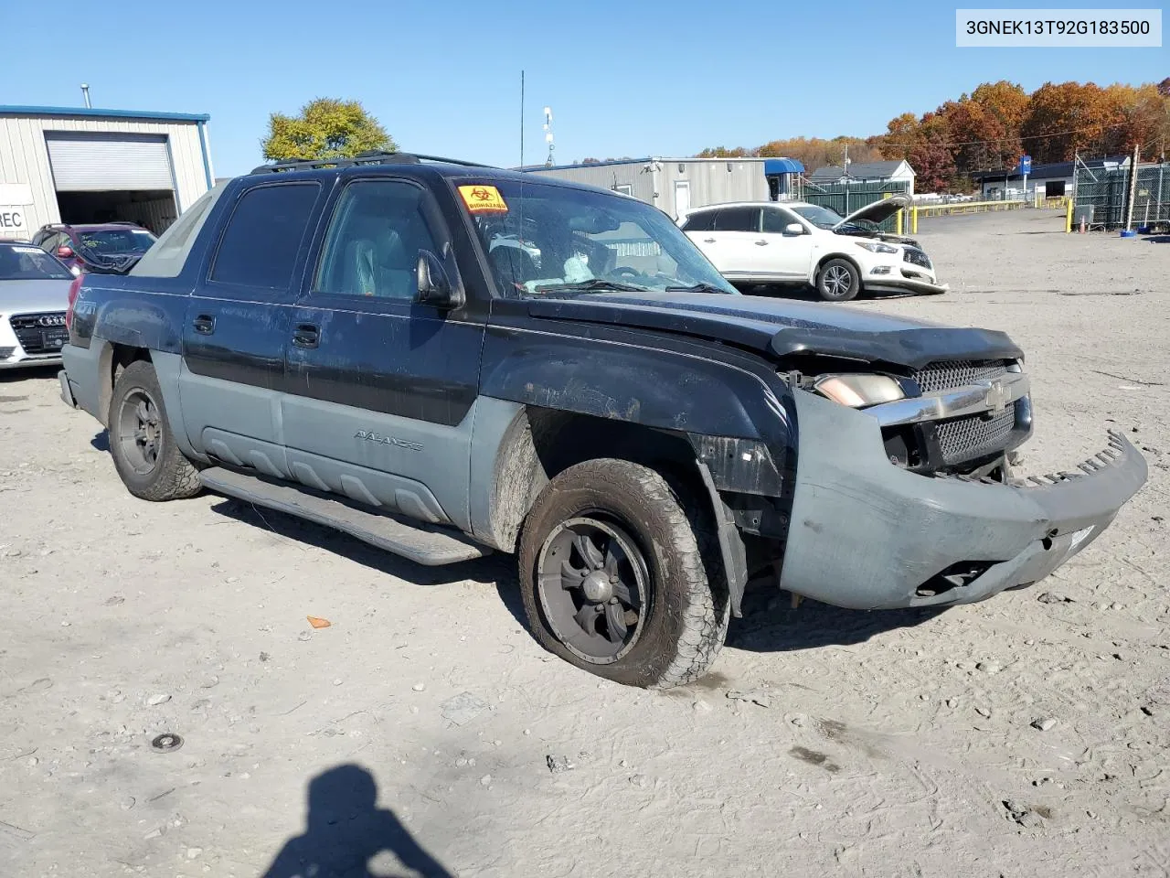 2002 Chevrolet Avalanche K1500 VIN: 3GNEK13T92G183500 Lot: 77421764