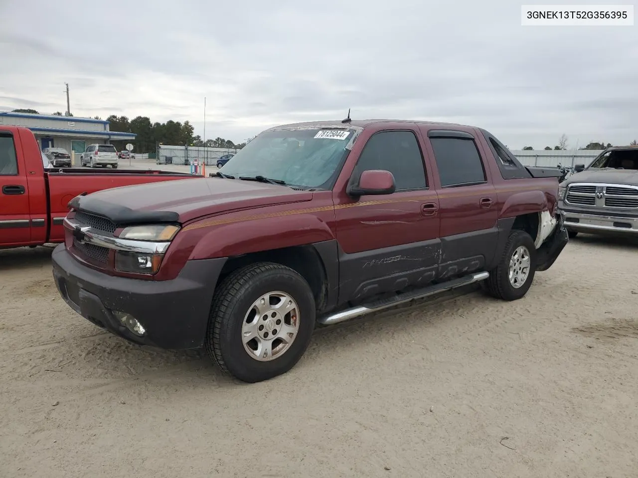 2002 Chevrolet Avalanche K1500 VIN: 3GNEK13T52G356395 Lot: 78125044