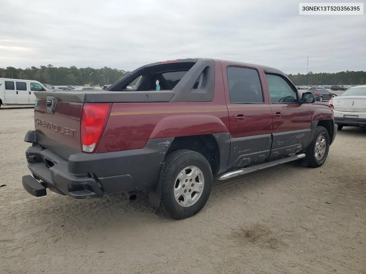 2002 Chevrolet Avalanche K1500 VIN: 3GNEK13T52G356395 Lot: 78125044