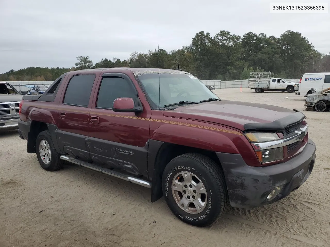 2002 Chevrolet Avalanche K1500 VIN: 3GNEK13T52G356395 Lot: 78125044