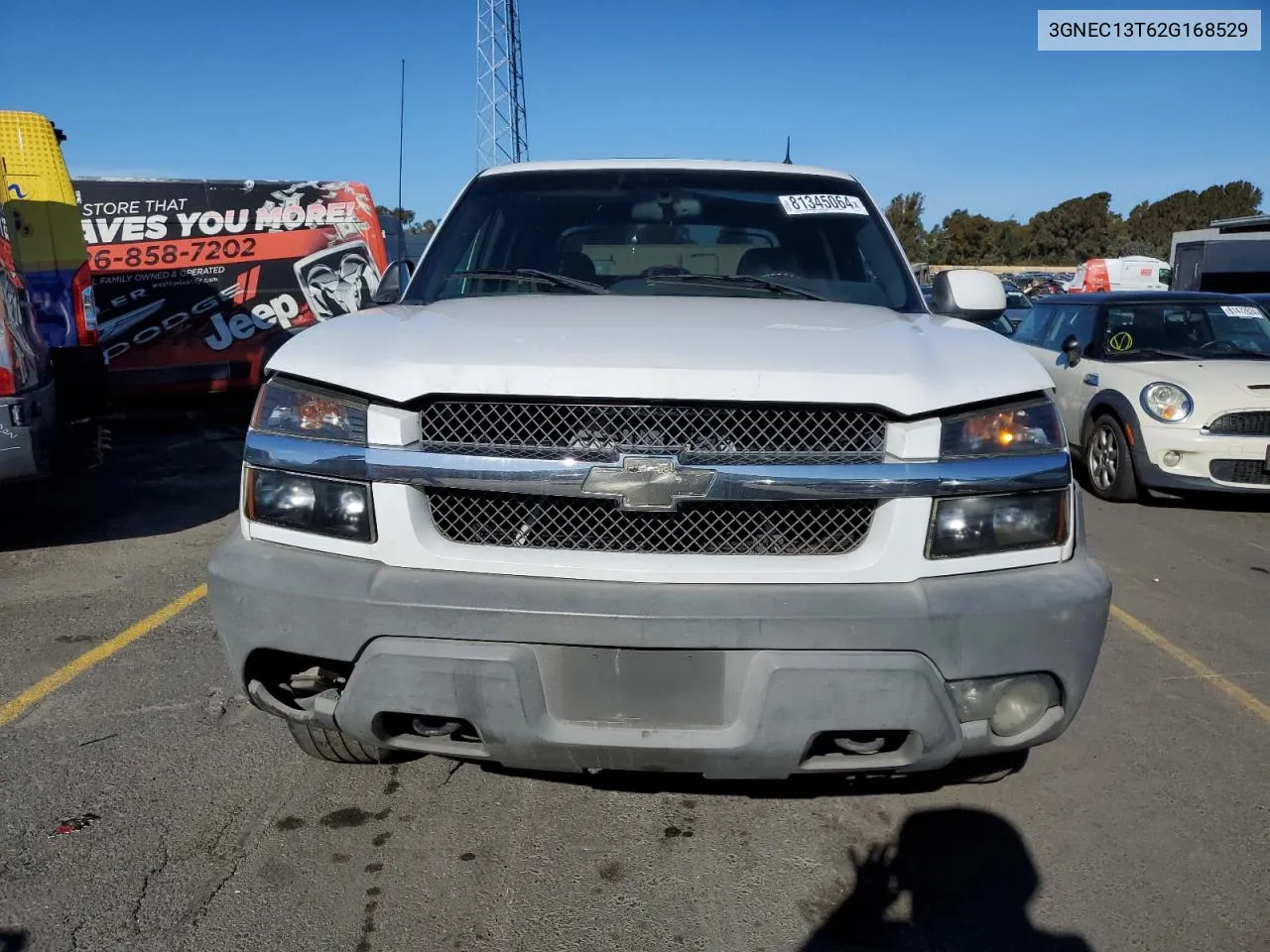 2002 Chevrolet Avalanche C1500 VIN: 3GNEC13T62G168529 Lot: 81345064