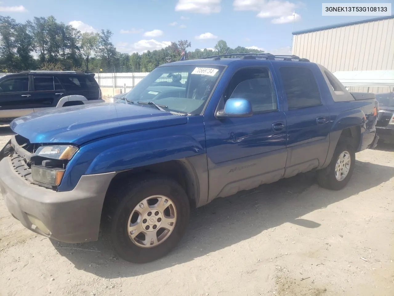 2003 Chevrolet Avalanche K1500 VIN: 3GNEK13T53G108133 Lot: 70569734