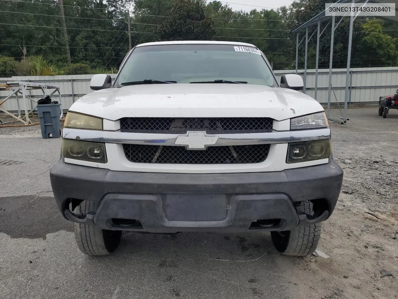 2003 Chevrolet Avalanche C1500 VIN: 3GNEC13T43G208401 Lot: 71168384