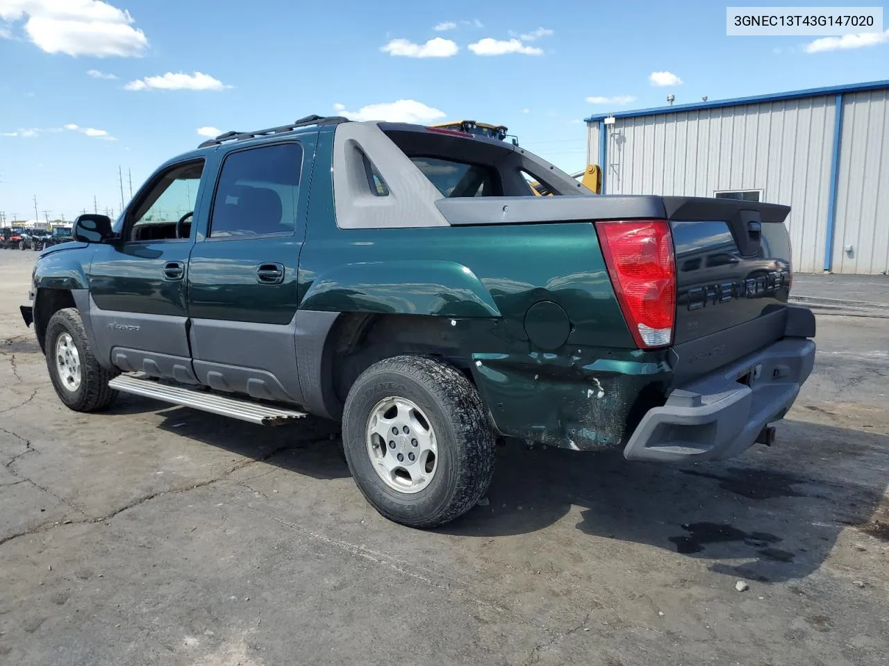 2003 Chevrolet Avalanche C1500 VIN: 3GNEC13T43G147020 Lot: 72617864