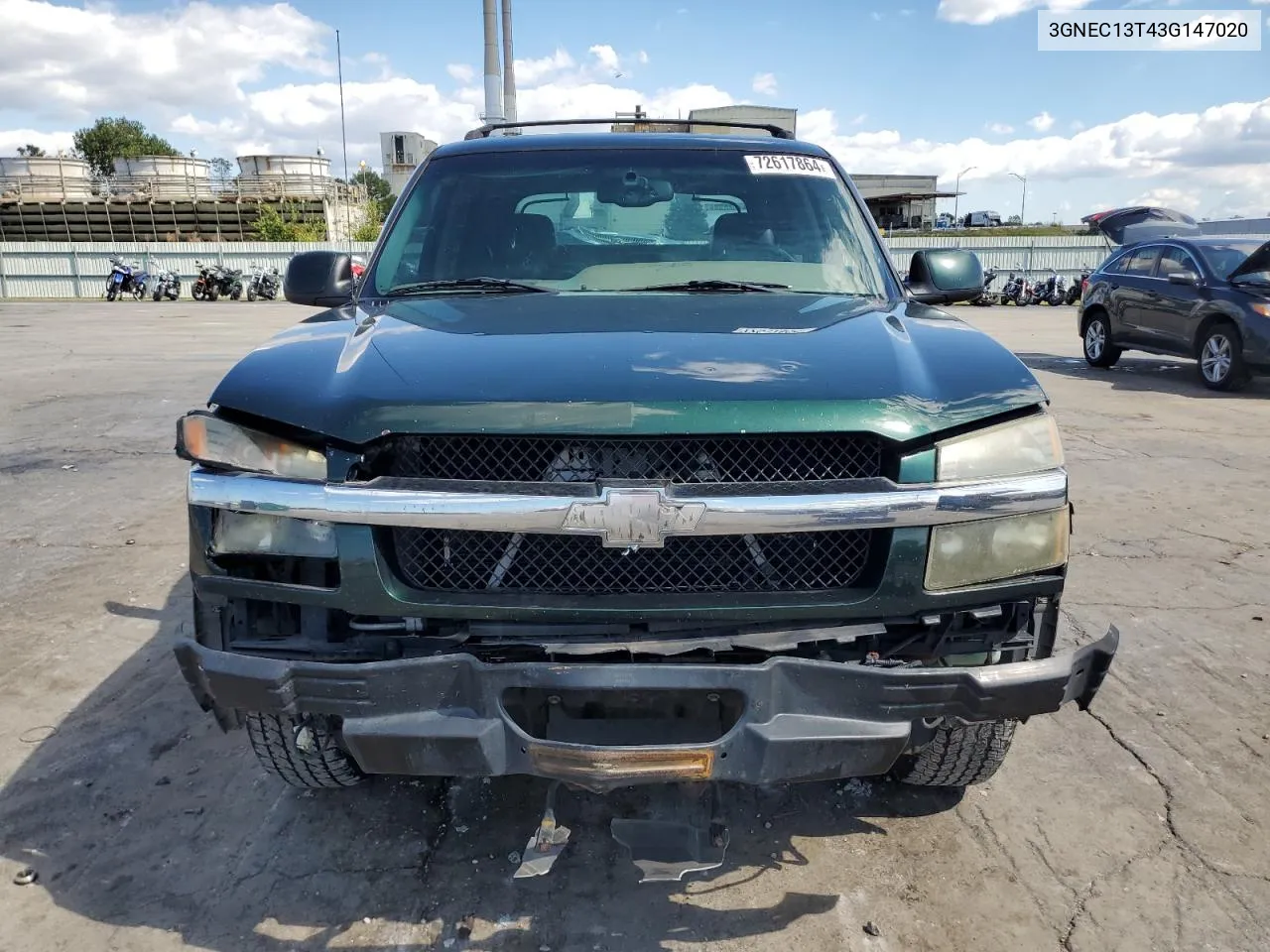 2003 Chevrolet Avalanche C1500 VIN: 3GNEC13T43G147020 Lot: 72617864