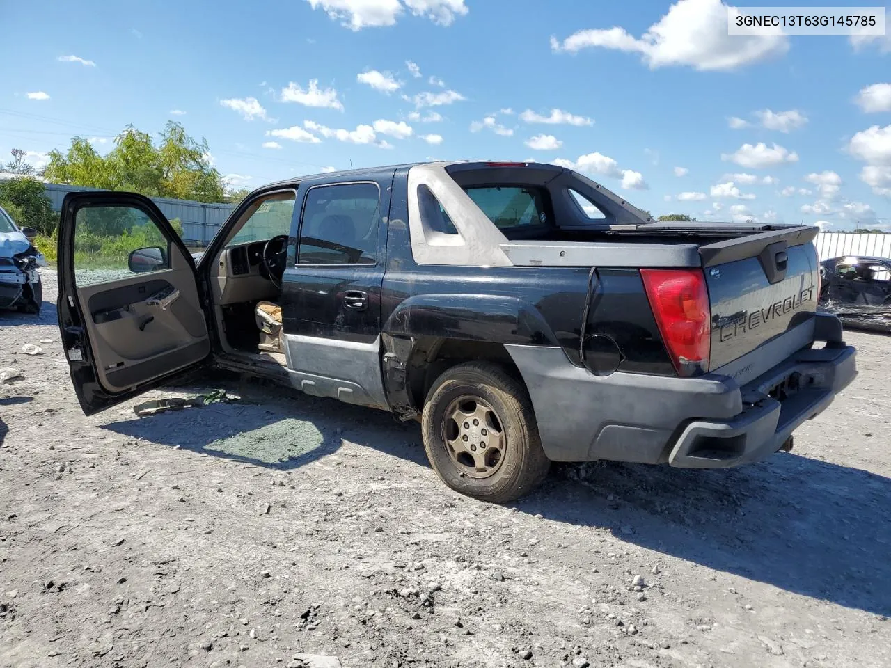 2003 Chevrolet Avalanche C1500 VIN: 3GNEC13T63G145785 Lot: 73503724