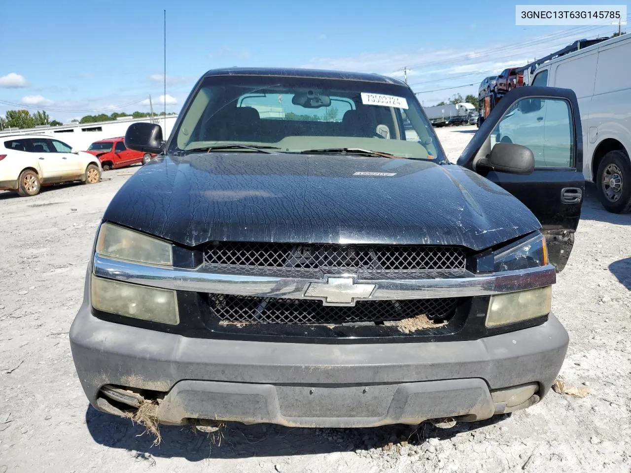 2003 Chevrolet Avalanche C1500 VIN: 3GNEC13T63G145785 Lot: 73503724