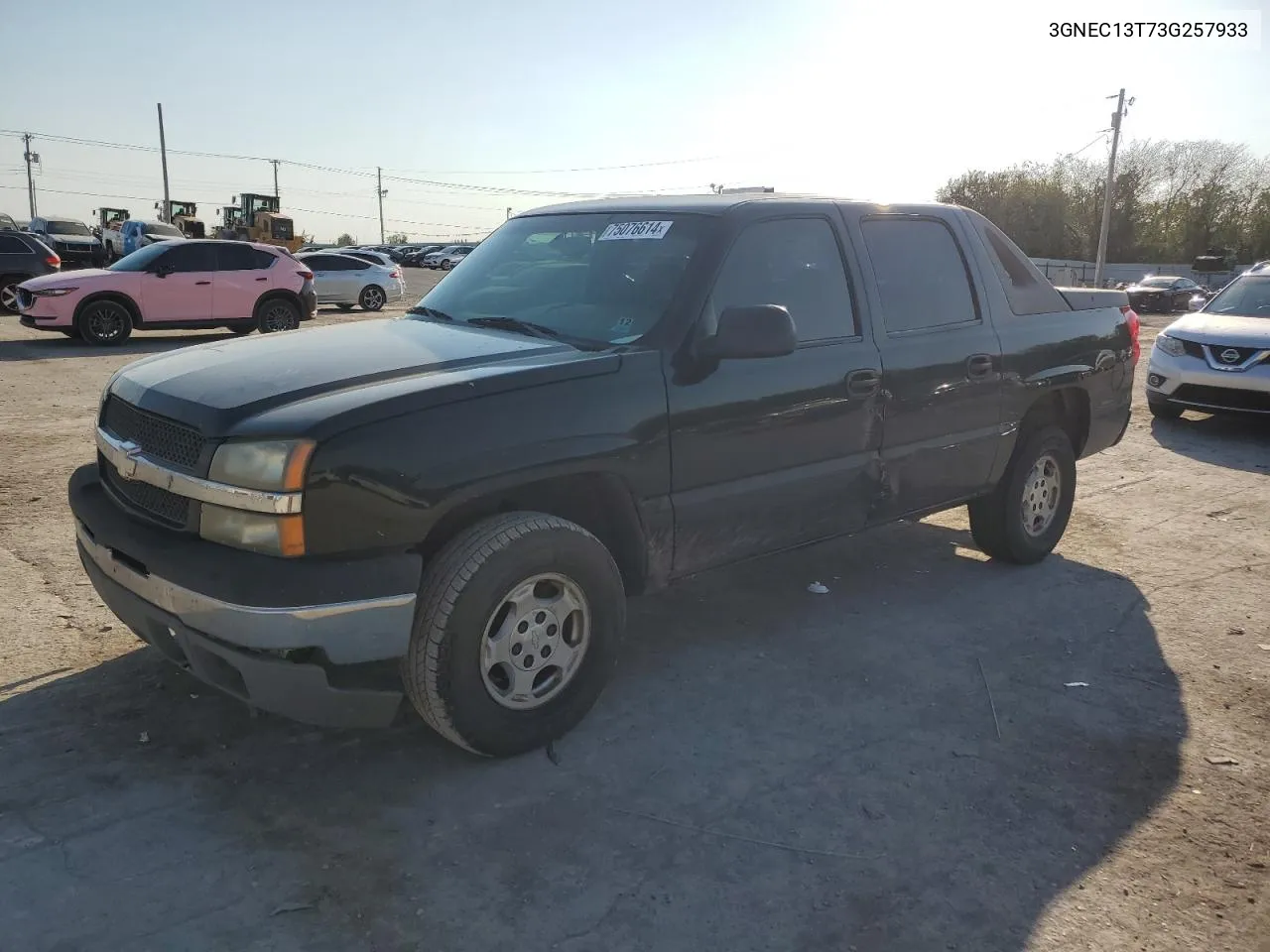 2003 Chevrolet Avalanche C1500 VIN: 3GNEC13T73G257933 Lot: 75076614